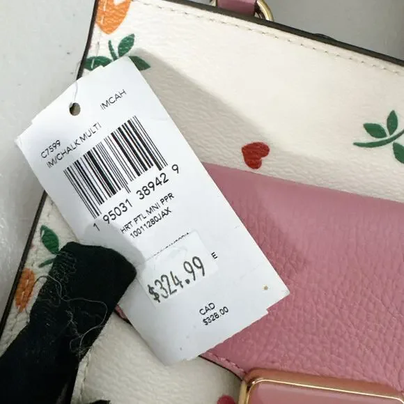Coach C7599 Mini Pepper Crossbody With Heart Petal Print